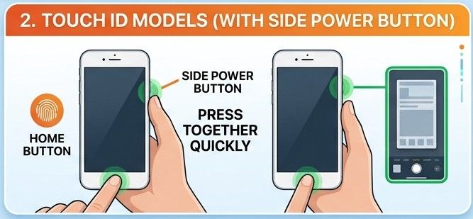 Screenshot With Touch ID or Side Button